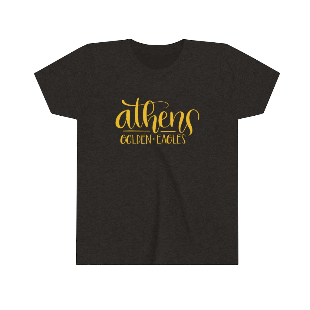 Youth Original Athens Golden Eagles T-Shirt Black Heather / XL