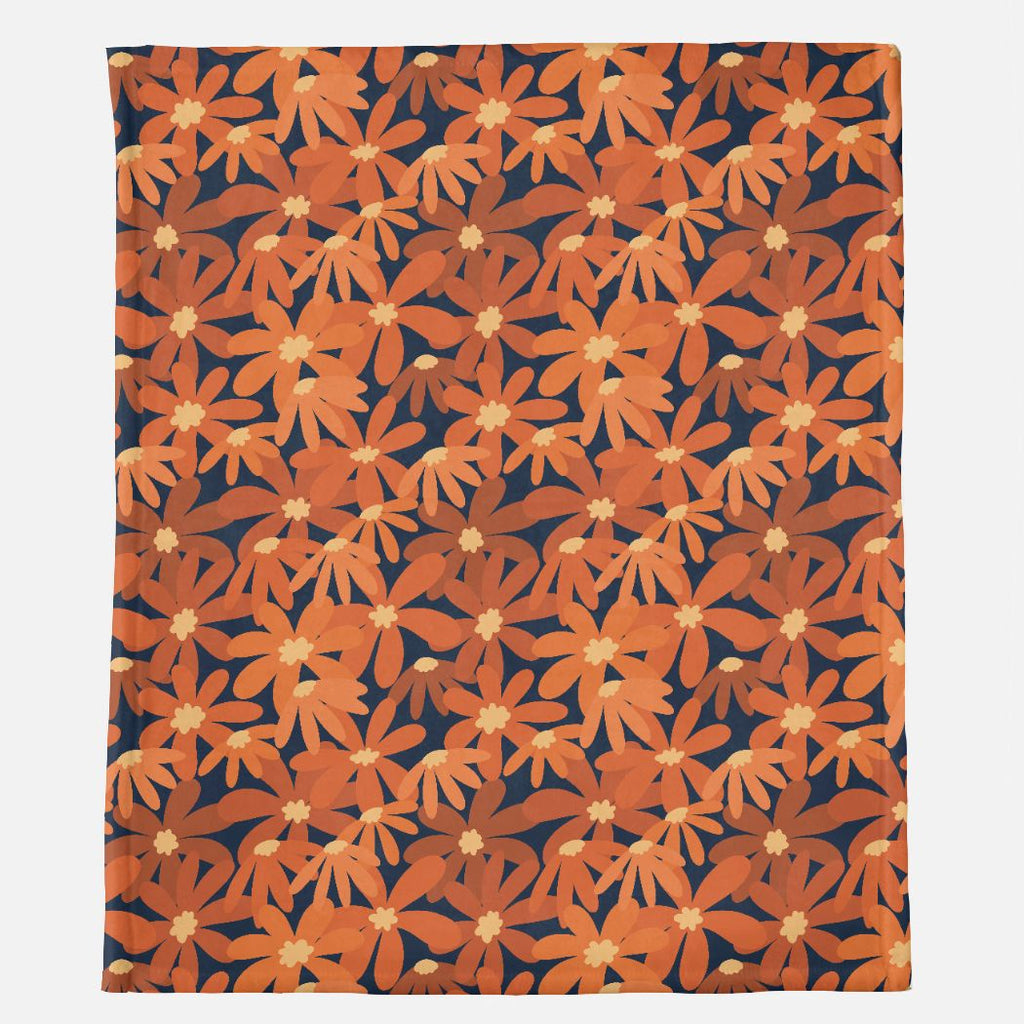 Blue & Orange Game Day Minky Blanket - 50" x 60"