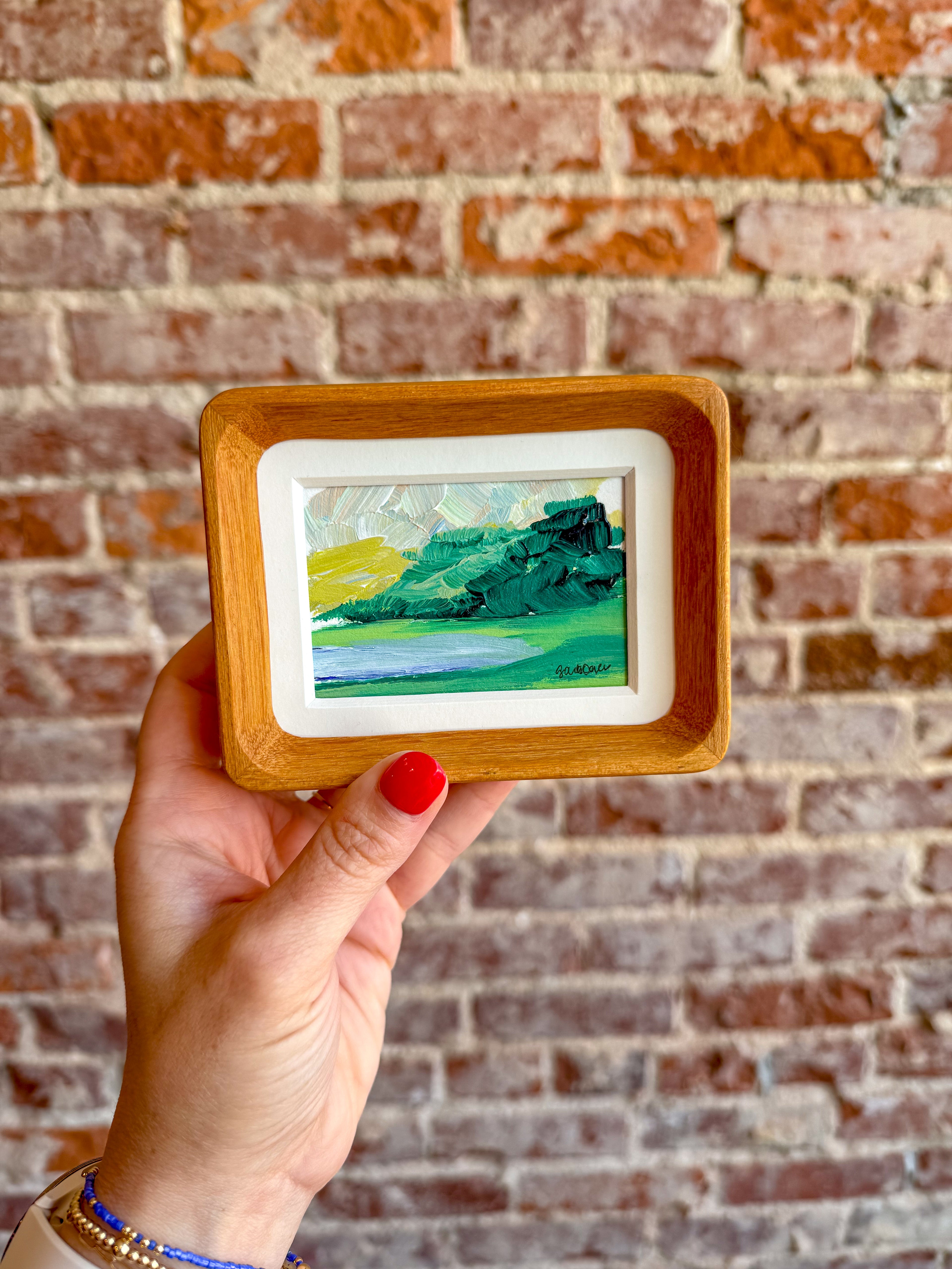Framed Landscape Mini - Mountain Wood