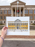 Limestone County Courthouse Art Print (Athens, Alabama)