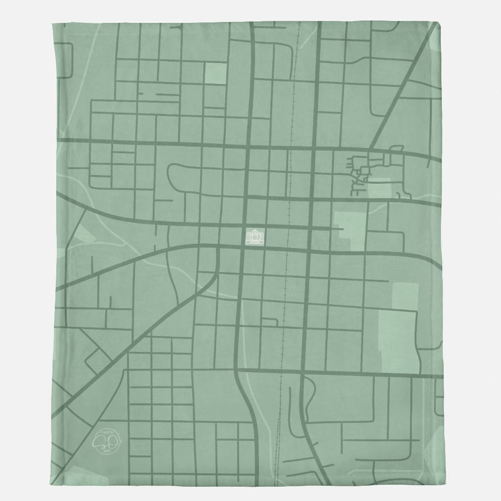 Athens Street Map Blanket - 50" x 60"