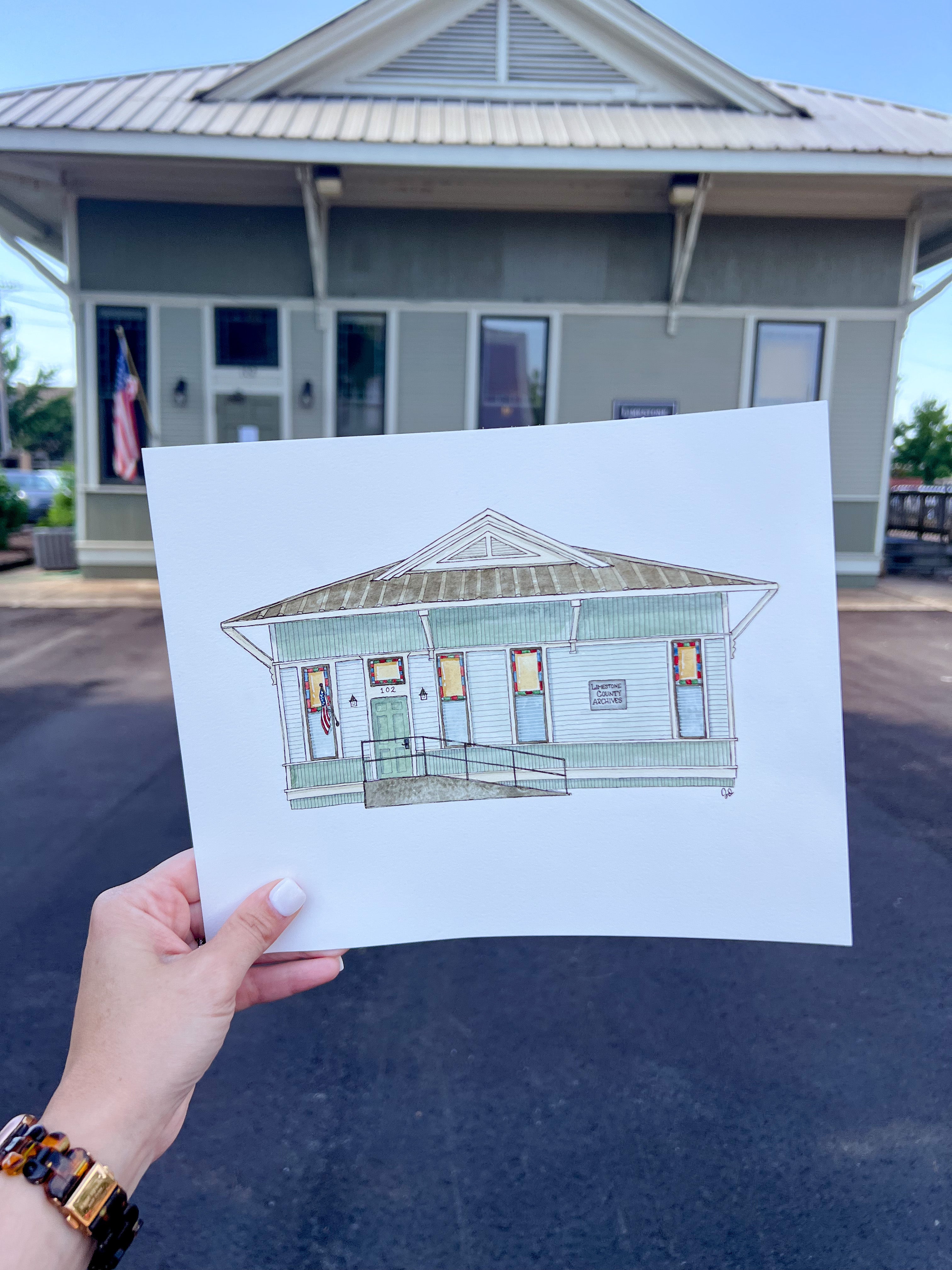 Limestone County Archives Art Print (Athens, Alabama)