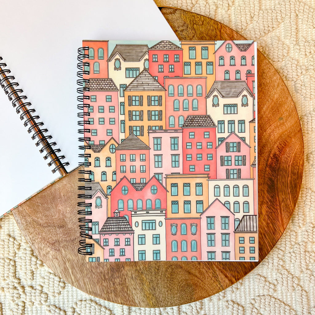 Houses Spiral Blank Notebook