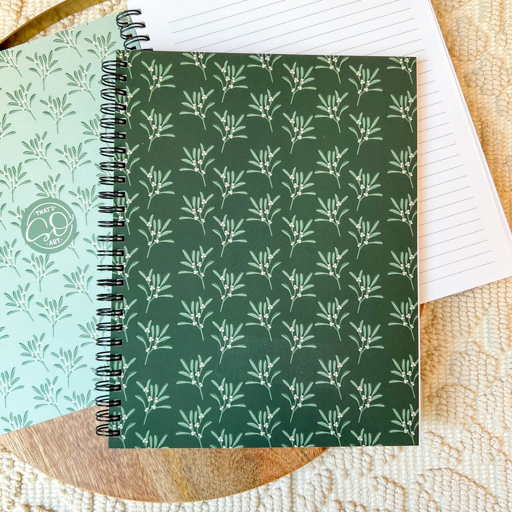 Mistletoe Spiral Lined Notebook
