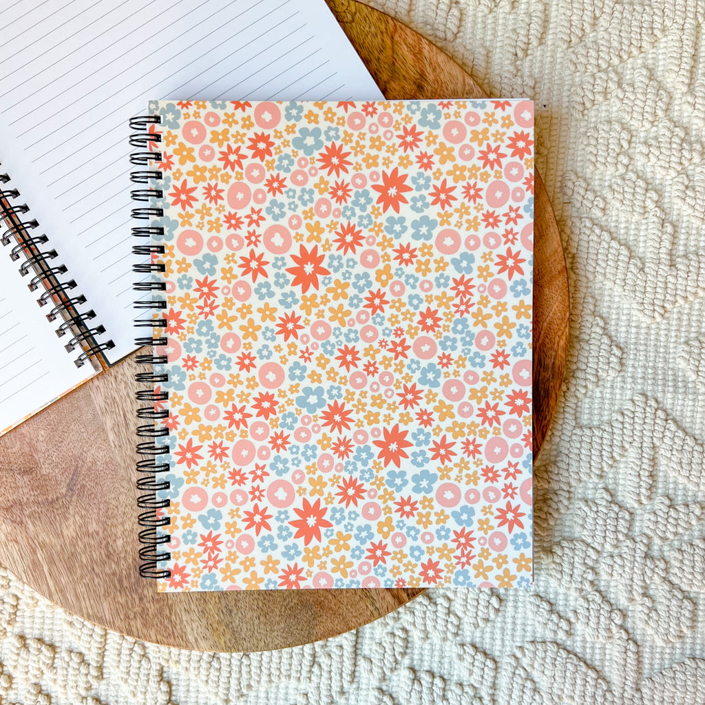 Pastel Floral Spiral Lined Notebook