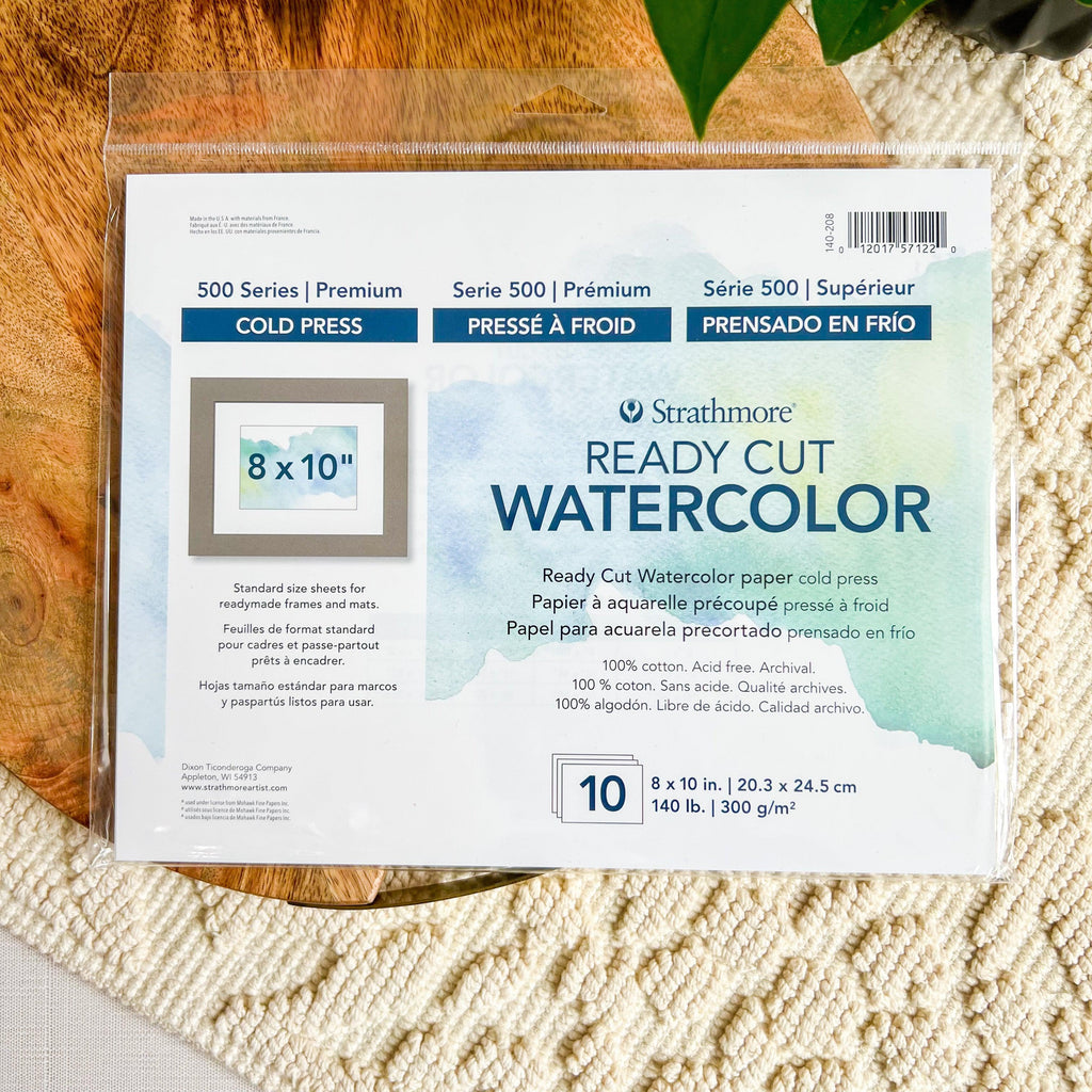 Strathmore Ready Cut Watercolor Paper, Cold Press, 5 x 7 Inches, 25 Sheets