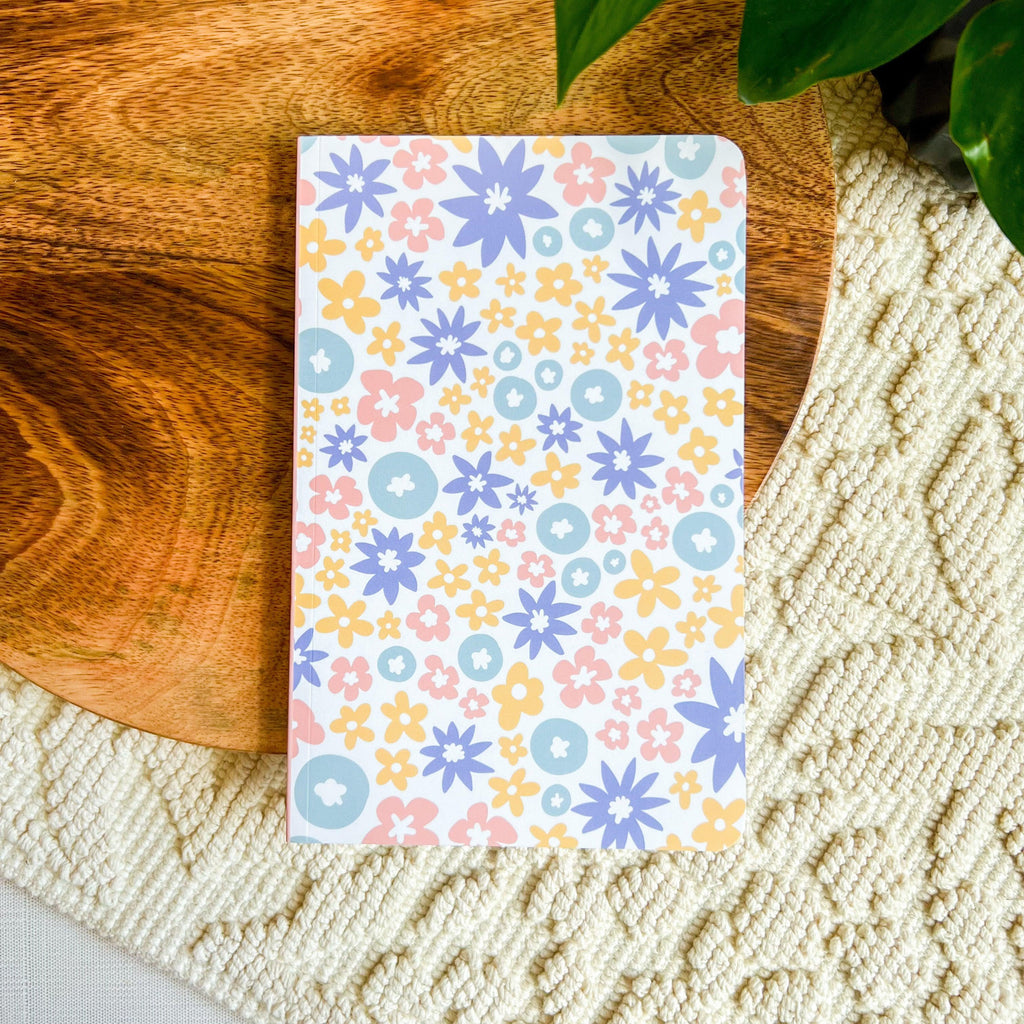 Light Pastel Floral Lined Journal