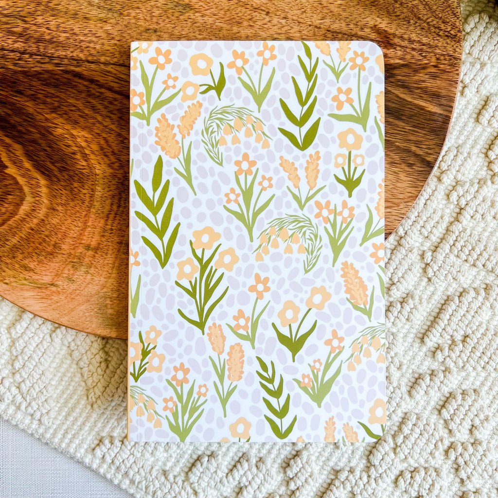 Yellow Floral Lined Journal