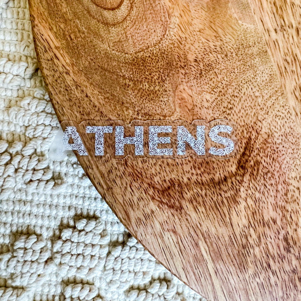 Athens Floral Clear Sticker