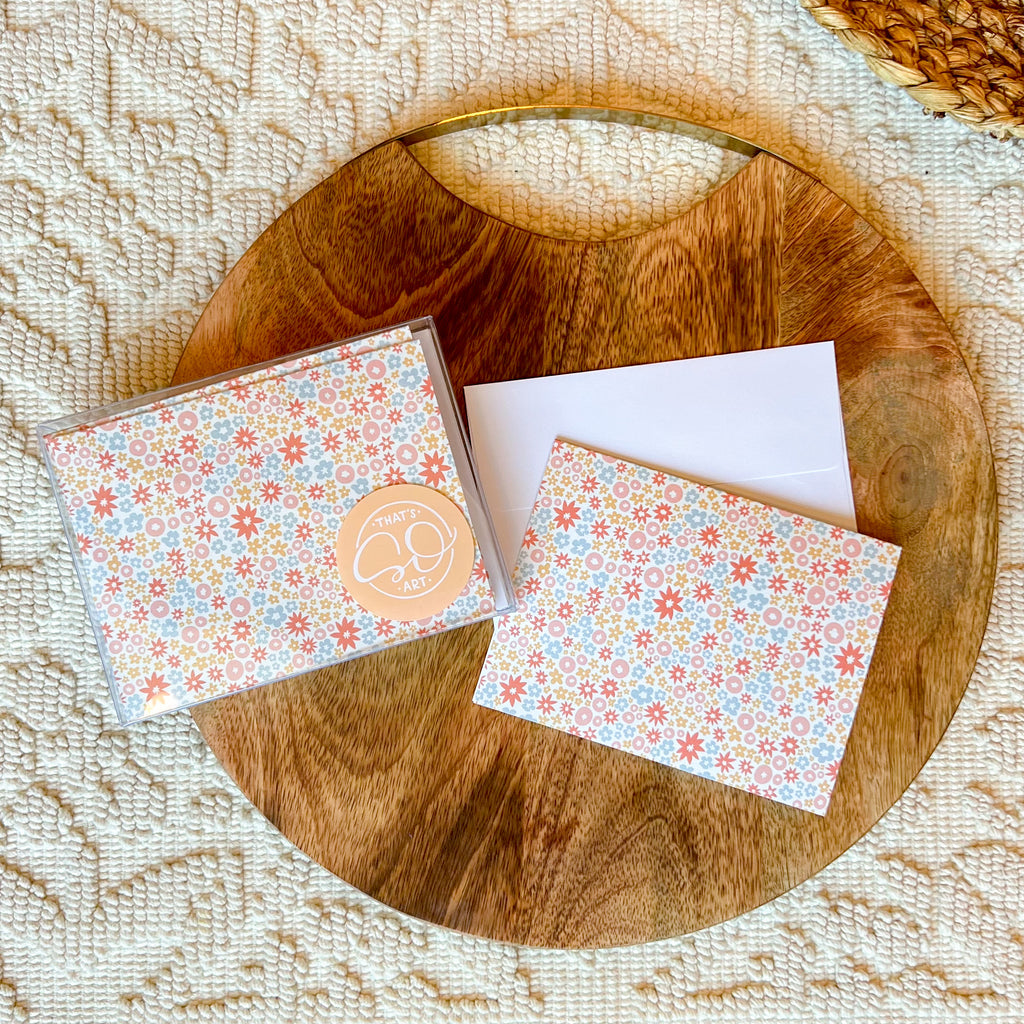 Pastel Floral Cards - Pack of 1