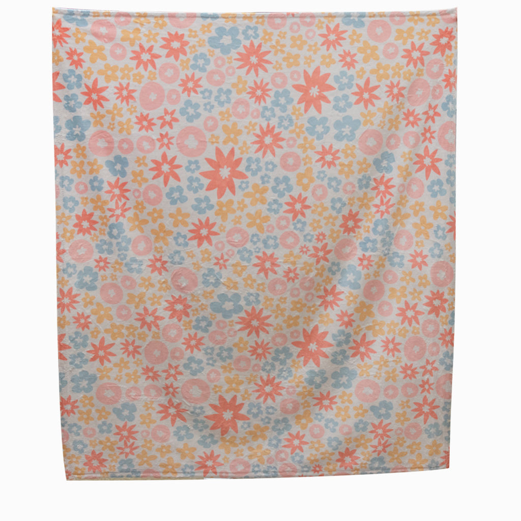 Pastel Floral Blanket - 50" x 60"