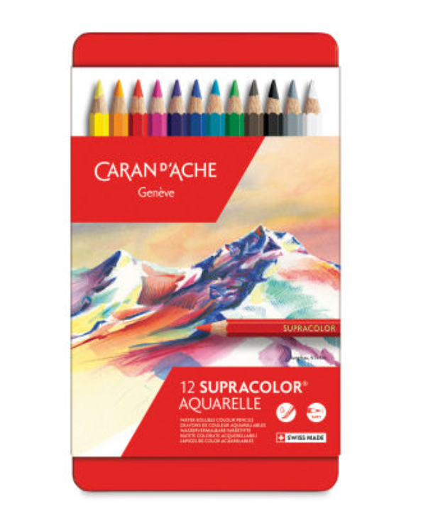 Caran d'Ache Supracolor Soft Aquarelle Pencil Set - Set of 12