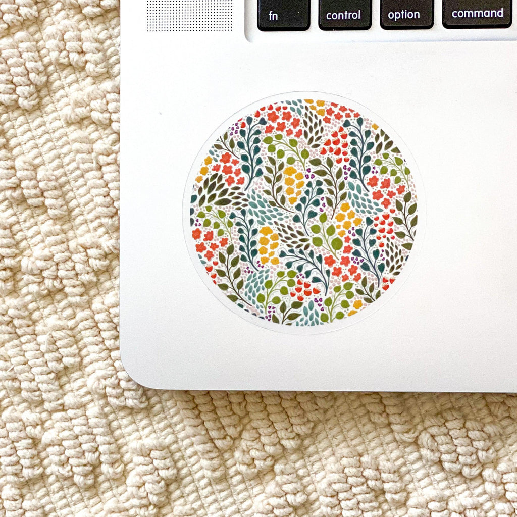 Floral Clear Sticker