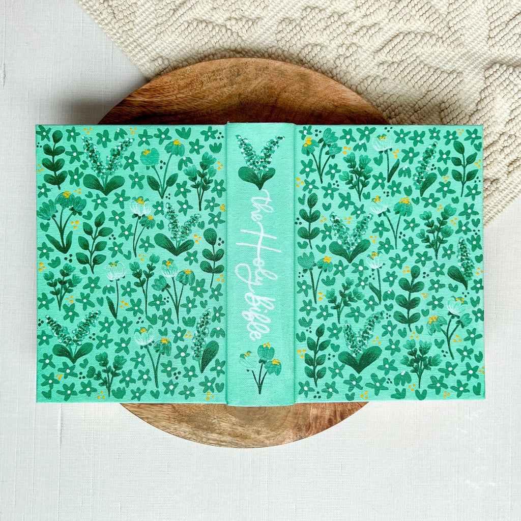 Emerald Floral Hand-Painted She Reads Truth Bible