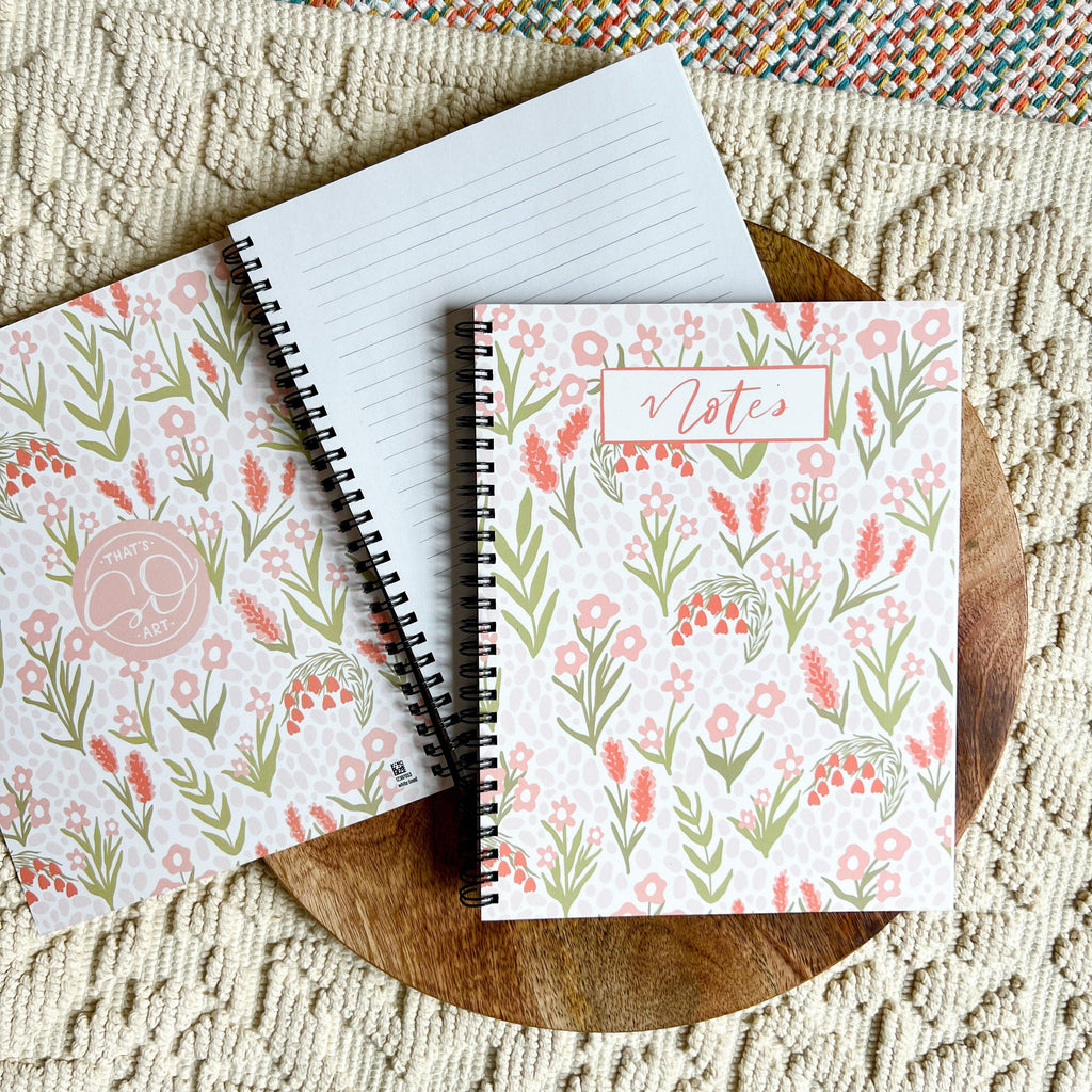Light Pink Spiral Lined Notebook